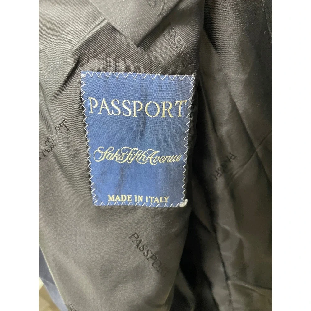 Passport Saks Fifth Avenue Men's Wool Blazer Jacket Made in Italy Size 56 Office